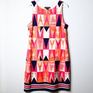 JESSICA HOWARD Multi-Color Print Sleeveless Dress - Size 12